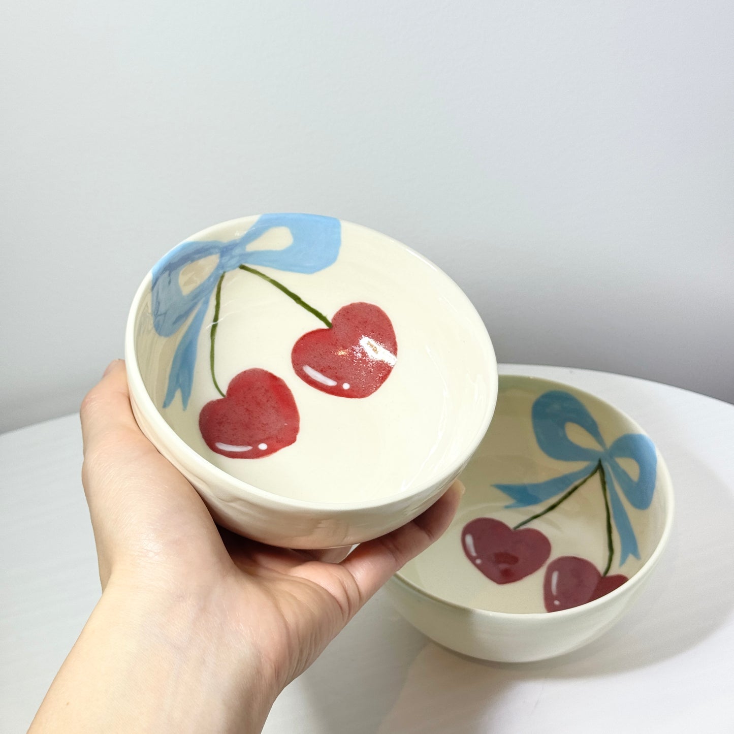 Cherry ribbon bowl