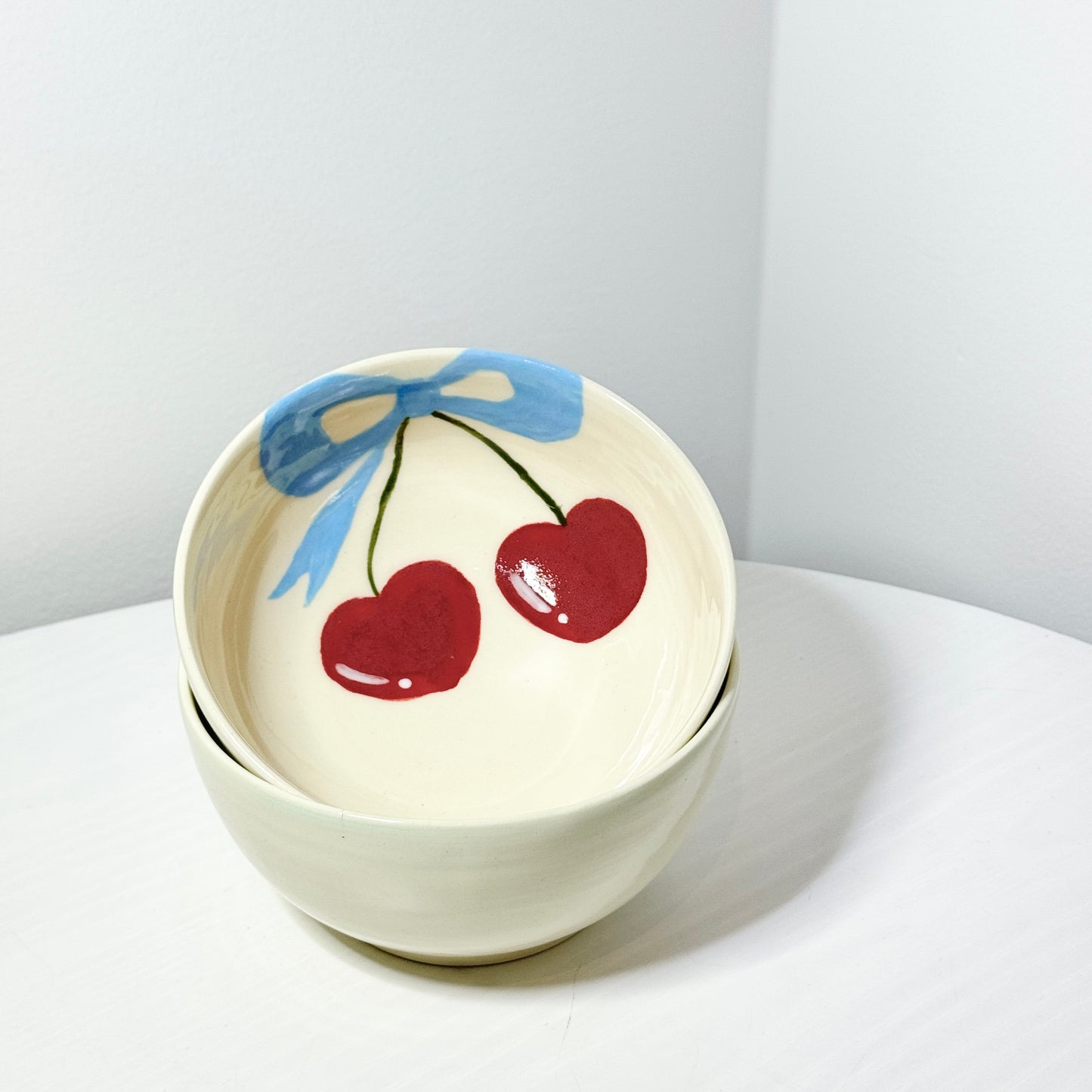 Cherry ribbon bowl